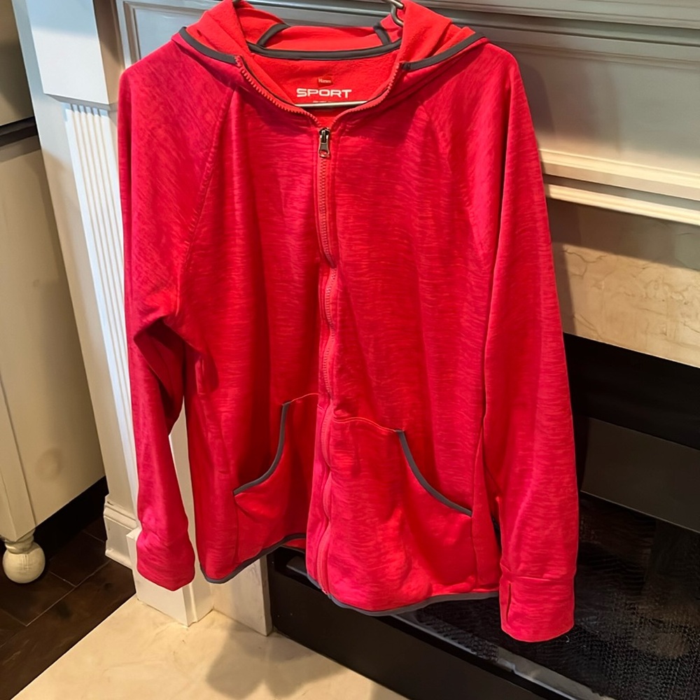 Size 2XL athletic jacket hoodie.  Worn several times.  Listing # 494